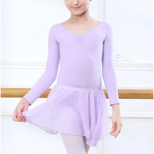 Children's ballet dance dress  girls practice clothes long-sleeved grading clothes children's ballet skirt body clothing